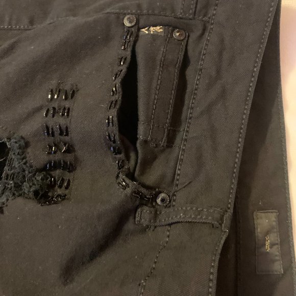 Torrid Premium Skinny Distressed/ Embellished Jeans Sz 26 - Picture 5 of 11